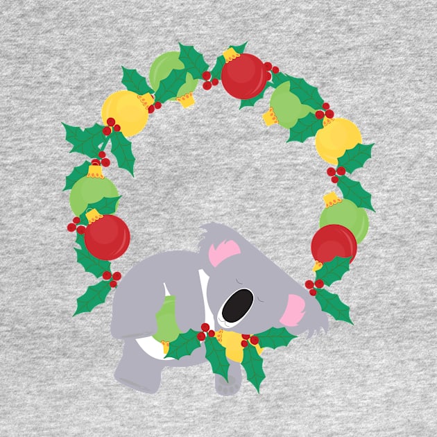 Christmas wreath koala by creativemonsoon